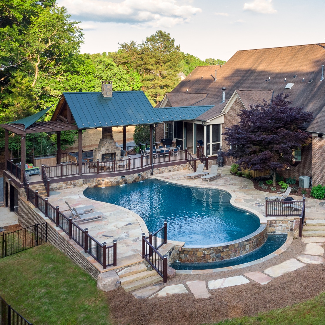 Colorado-Inspired Vanishing Edge Lap Pool - Vue Custom Pools & Design